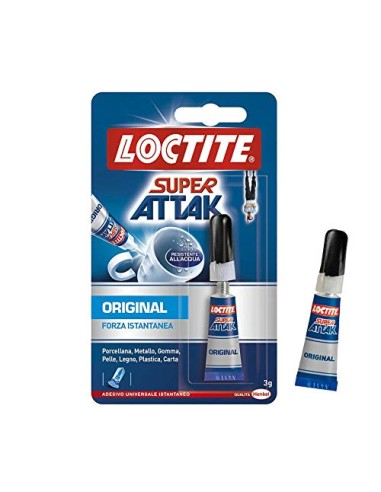 loctite super attak colla adesiva istantanea - tubo da 3 grammi - classic: tuttocasashop.it: altro - bazar