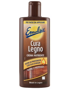 emulsio cura legno crema nutriente 250ml - con olio d'argan - nutre protegge: tuttocasashop.it: pulizia e cura della casa