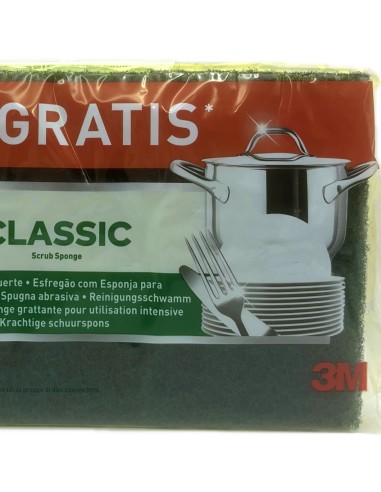 scotch-brite spugne con abrasivo 3pz - confezione tris: tuttocasashop.it: pulizia e cura della casa
