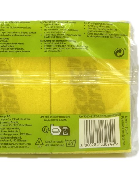 scotch-brite spugne con abrasivo 3pz - confezione tris: tuttocasashop.it: pulizia e cura della casa