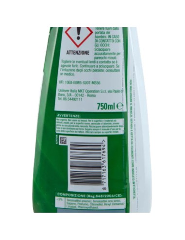 cif crema detergente cremoso - 750ml - classico: tuttocasashop.it: pulizia e cura della casa