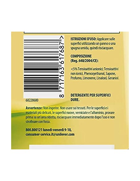cif crema detergente cremoso - 750ml - limone: tuttocasashop.it: pulizia e cura della casa