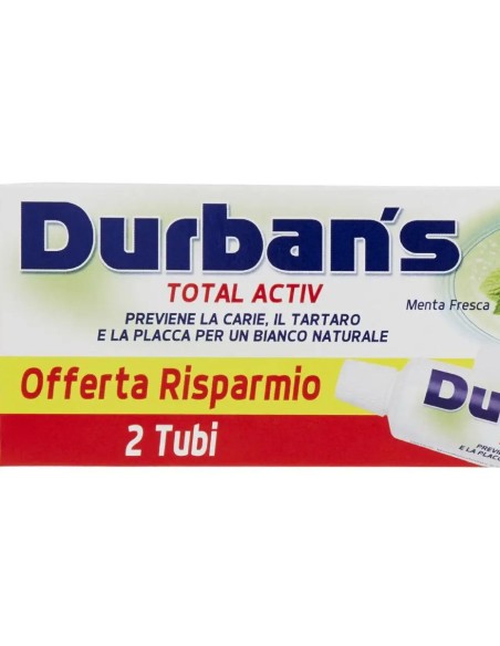 durbans dentifricio - 2 tubi da 75ml - activ: tuttocasashop.it: igiene e cura della persona
