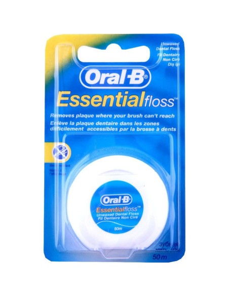oral-b essential floss - filo interdentale non cerato - 50 metri - art.012: tuttocasashop.it: igiene e cura della persona