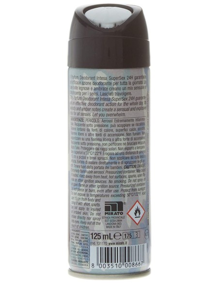 intesa sex unisex deodorante spray 150ml supersex sensual desiderio: tuttocasashop.it: igiene e cura della persona