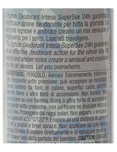 intesa sex unisex deodorante spray 150ml supersex sensual desiderio: tuttocasashop.it: igiene e cura della persona