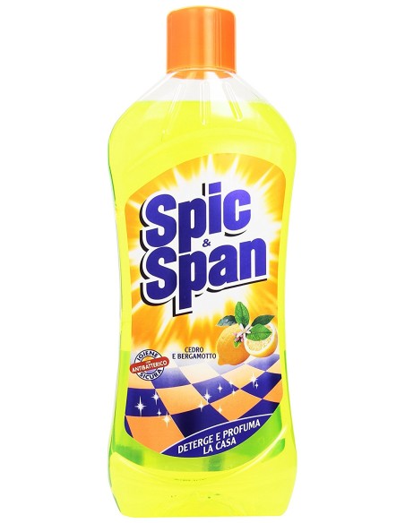 spic&span detergente liquido per pavimenti 1l - cedro e bergamotto: tuttocasashop.it: pulizia e cura della casa