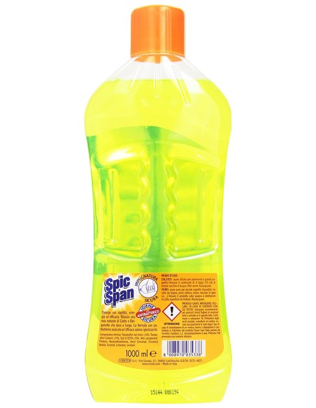 spic&span detergente liquido per pavimenti 1l - cedro e bergamotto: tuttocasashop.it: pulizia e cura della casa