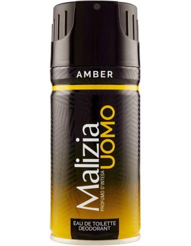 malizia uomo deodorante spray - 150ml - amber: tuttocasashop.it: igiene e cura della persona