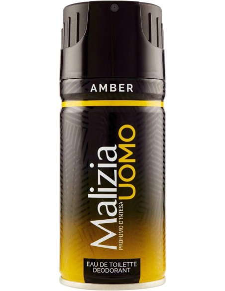 malizia uomo deodorante spray - 150ml - amber: tuttocasashop.it: igiene e cura della persona