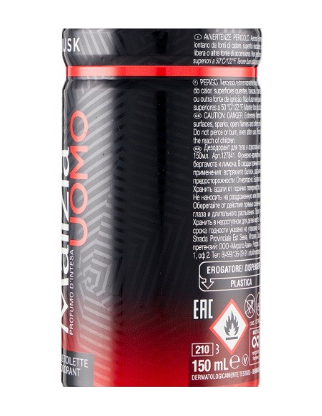 malizia uomo deodorante spray - 150ml - musk: tuttocasashop.it: igiene e cura della persona