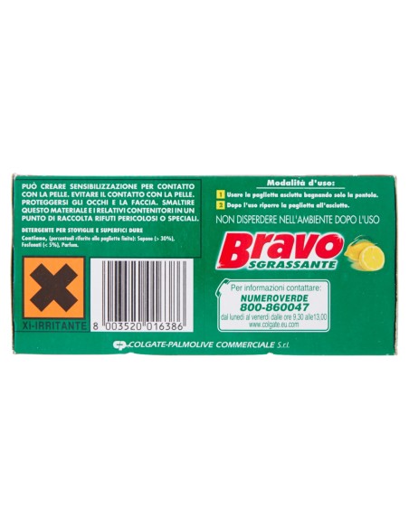 bravo pagliette di retina saponata - 7 pezzi - tamponi abrasivi al limone: tuttocasashop.it: pulizia e cura della casa