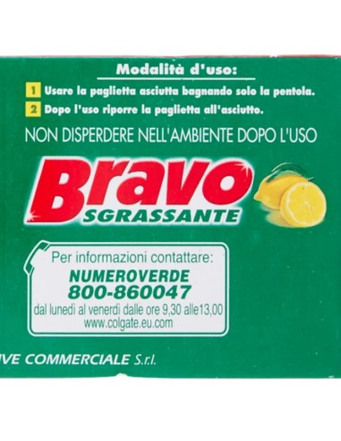 bravo pagliette di retina saponata - 7 pezzi - tamponi abrasivi al limone: tuttocasashop.it: pulizia e cura della casa