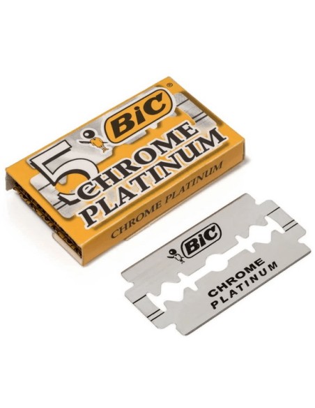 bic chrome platinum - 5 lame tradizionali - per rasoio tradizionale: tuttocasashop.it: igiene e cura della persona