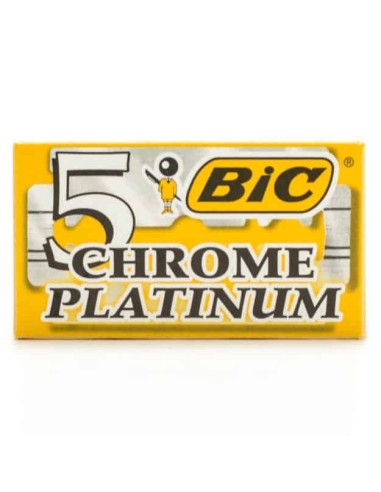 bic chrome platinum - 5 lame tradizionali - per rasoio tradizionale: tuttocasashop.it: igiene e cura della persona