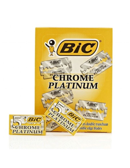 bic chrome platinum - 5 lame tradizionali - per rasoio tradizionale: tuttocasashop.it: igiene e cura della persona