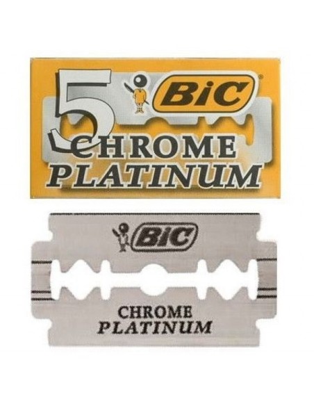 bic chrome platinum - 5 lame tradizionali - per rasoio tradizionale: tuttocasashop.it: igiene e cura della persona