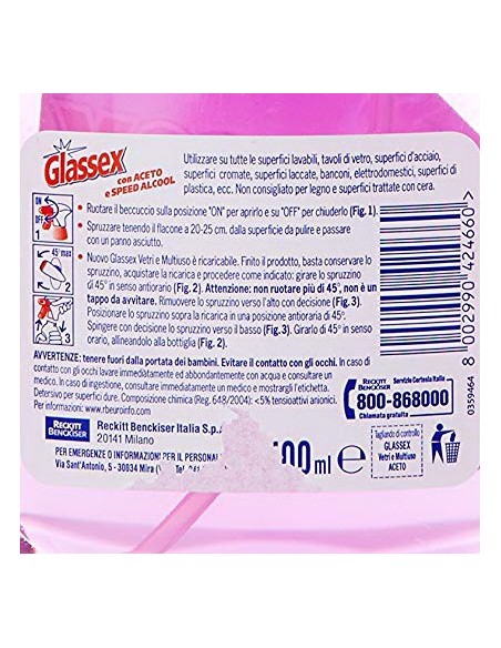 glassex detergente multiuso 500ml - con aceto: tuttocasashop.it: pulizia e cura della casa