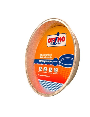 ottimo vaschetta alluminio formato torta - diametro 27cm - 2 pezzi: tuttocasashop.it: carta & monouso