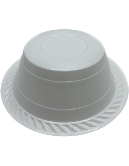 25 ciotole in plastica riutilizzabili - 500cc - diametro 17cm - bianco: tuttocasashop.it: carta & monouso