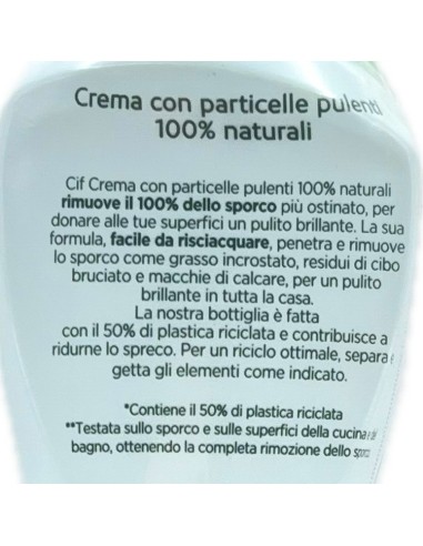 cif crema detergente cremoso - 500ml - classico: tuttocasashop.it: pulizia e cura della casa
