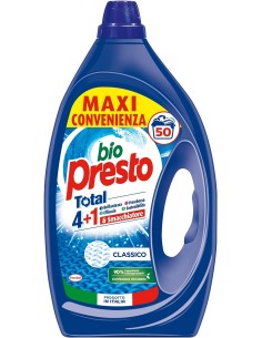 bio presto detersivo lavatrice liquido 50 lavaggi 2250ml - classico: tuttocasashop.it: prodotti per bucato e tessuti
