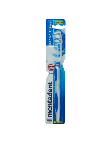 mentadent spazzolino tecnic clean - medio - setole medie: tuttocasashop.it: igiene e cura della persona