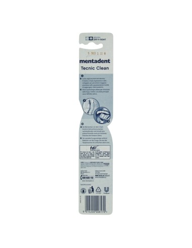 mentadent spazzolino tecnic clean - medio - setole medie: tuttocasashop.it: igiene e cura della persona
