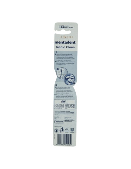 mentadent spazzolino tecnic clean - forte - setole dure: tuttocasashop.it: igiene e cura della persona