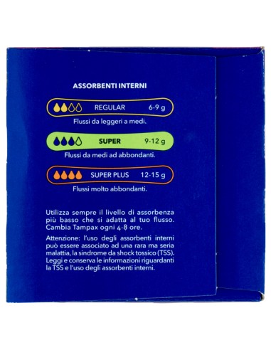 tampax compak assorbenti igienici interni - 16 pezzi - formato super: tuttocasashop.it: igiene e cura della persona