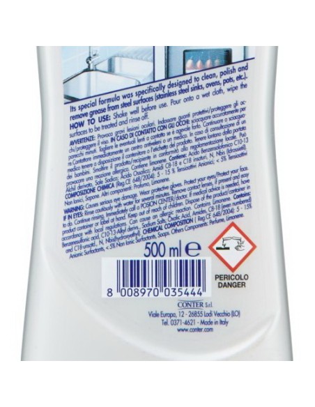 spic&span detergente per acciaio e inox - 500ml - pulisce e lucida: tuttocasashop.it: pulizia e cura della casa