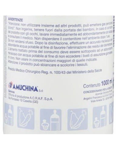 amuchina soluzione disinfettante concentrata - 1 litro: tuttocasashop.it: pulizia e cura della casa
