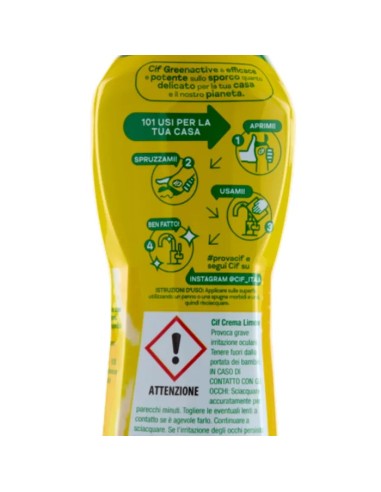 cif crema detergente cremoso - 500ml - al limone: tuttocasashop.it: pulizia e cura della casa