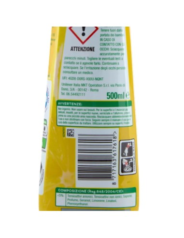 cif crema detergente cremoso - 500ml - al limone: tuttocasashop.it: pulizia e cura della casa