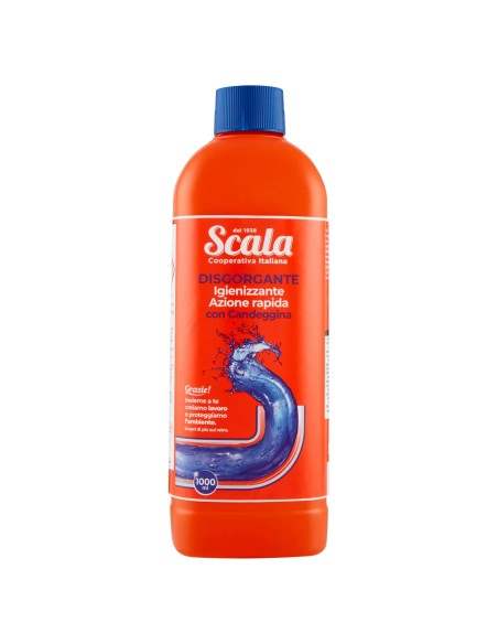 scala disgorgante in gel per tubature 1000ml - con candeggina: tuttocasashop.it: pulizia e cura della casa