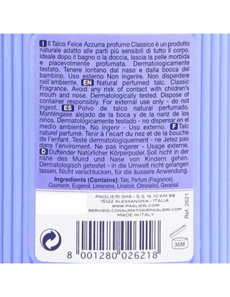felce azzurra talco barattolo - 200 grammi - classico: tuttocasashop.it: igiene e cura della persona