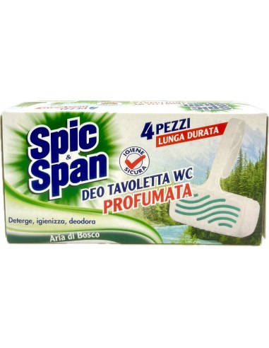 spic&span deo tavoletta wc profumata - 4 pezzi - aria di bosco: tuttocasashop.it: pulizia e cura della casa