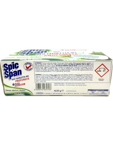 spic&span deo tavoletta wc profumata - 4 pezzi - aria di bosco: tuttocasashop.it: pulizia e cura della casa