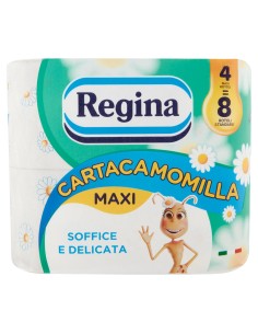 regina camomilla carta igienica profumata 4 rotoli maxi: tuttocasashop.it: carta & monouso