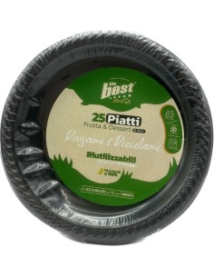 the best 25 piatti plastica riutilizzabili - dessert diametro 17cm - nero: tuttocasashop.it: carta & monouso