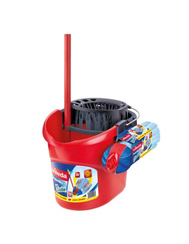 vileda mocio completo - secchio con strizzatore + fiocco + manico intero: tuttocasashop.it: pulizia e cura della casa