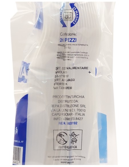 very well 20 cucchiai riutilizzabili in plastica 17cm - bianchi: tuttocasashop.it: carta & monouso