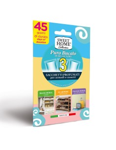 sweet home 3 sacchetti profumati per armadi e cassetti 45gg - puro bucato: tuttocasashop.it: prodotti per bucato e tessuti