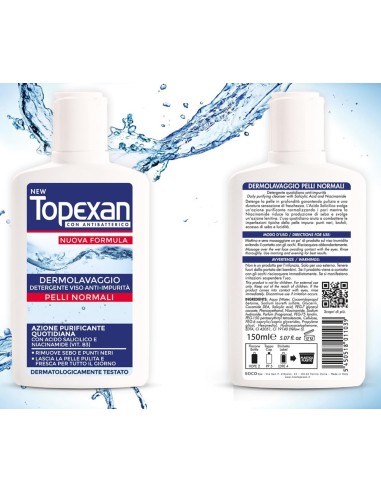 topexan detergente lavaviso - 150ml - pelli normali o grasse - brufoli: tuttocasashop.it: igiene e cura della persona