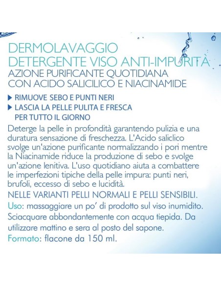 topexan detergente lavaviso - 150ml - pelli normali o grasse - brufoli: tuttocasashop.it: igiene e cura della persona