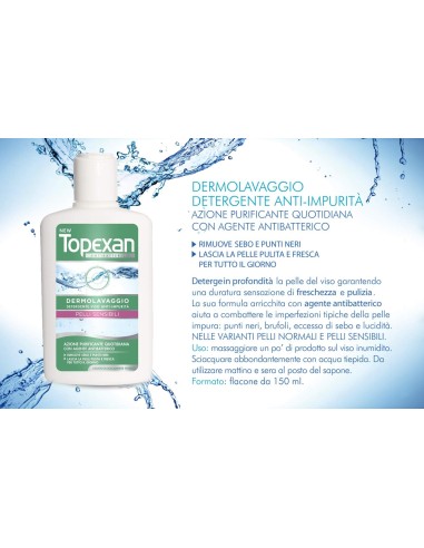 topexan detergente lavaviso - 150ml - pelli sensibili - brufoli: tuttocasashop.it: igiene e cura della persona