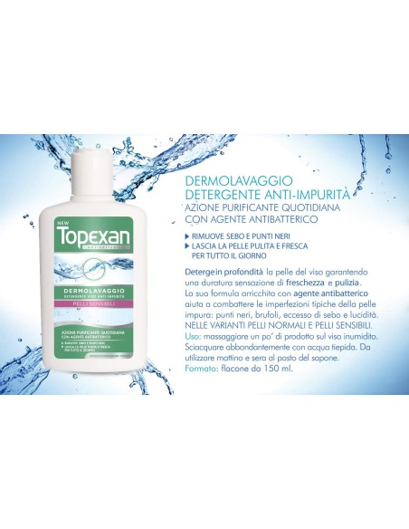 topexan detergente lavaviso - 150ml - pelli sensibili - brufoli: tuttocasashop.it: igiene e cura della persona