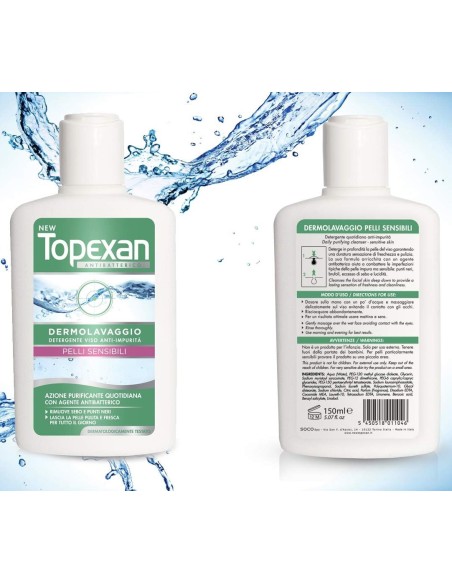 topexan detergente lavaviso - 150ml - pelli sensibili - brufoli: tuttocasashop.it: igiene e cura della persona