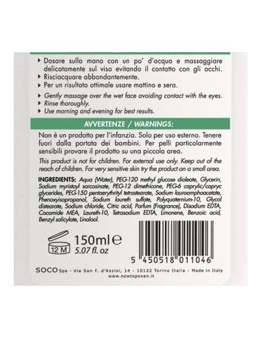 topexan detergente lavaviso - 150ml - pelli sensibili - brufoli: tuttocasashop.it: igiene e cura della persona