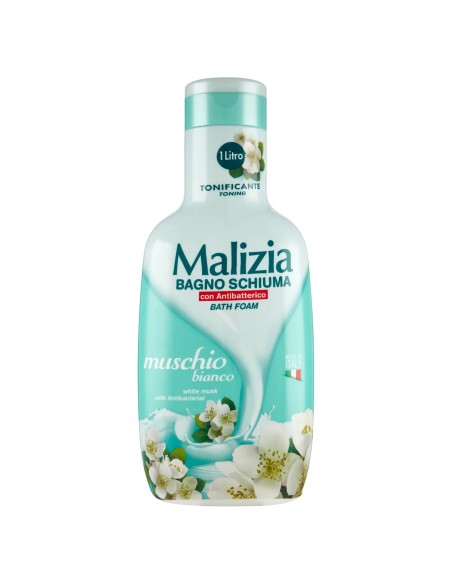 malizia bagnoschiuma 1000ml - muschio bianco: tuttocasashop.it: igiene e cura della persona